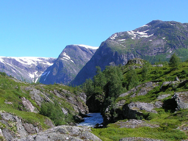 V národním parku Jostedalsbreen