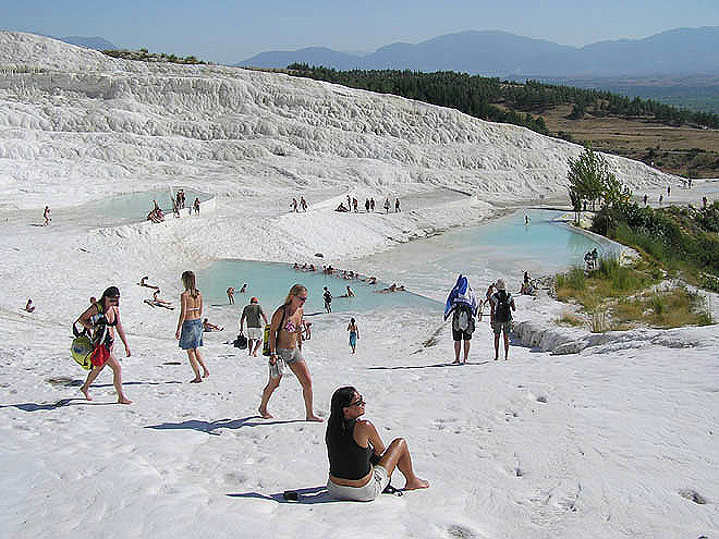 Travertinové kupy Pamukkale