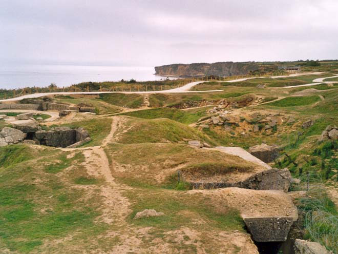 Pointe du Hoc - bojiště 2. světové války