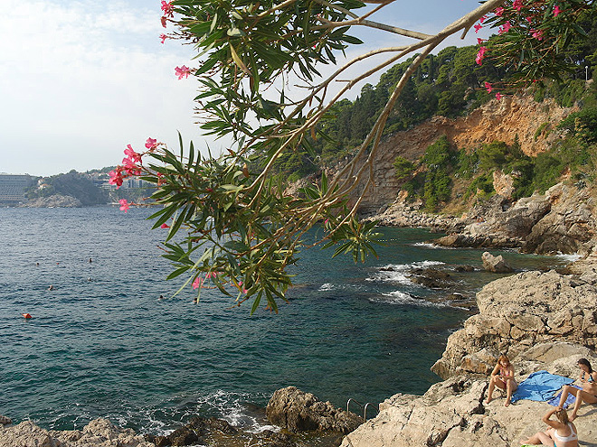Pláž v Dubrovniku