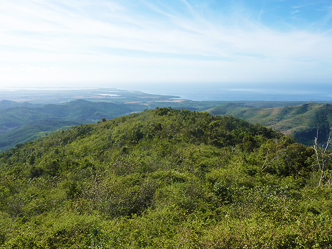 Pohoří Sierra del Escambray porostlé hustou vegetací