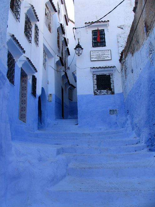 Modrobílé městečko Chefchaouen