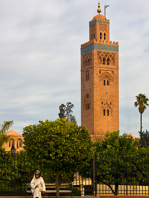 Minaret mešity Koutobia v Marrákeši