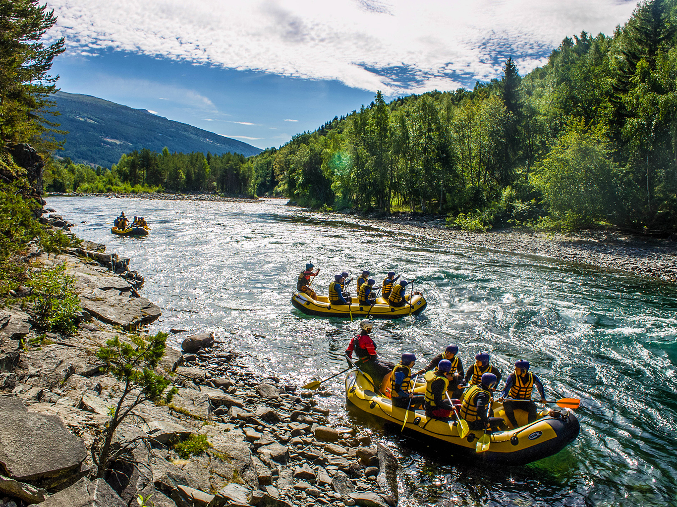 Rafting na řece Sjoa