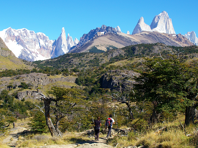 Monte Fitz Roy a Cerro Torre, hlavní vrcholy NP Los Glaciares