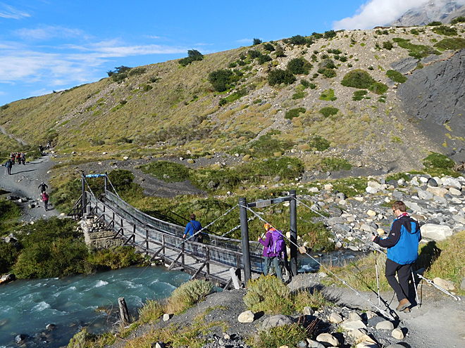 Nástup na trek v národním parku Torres del Paine