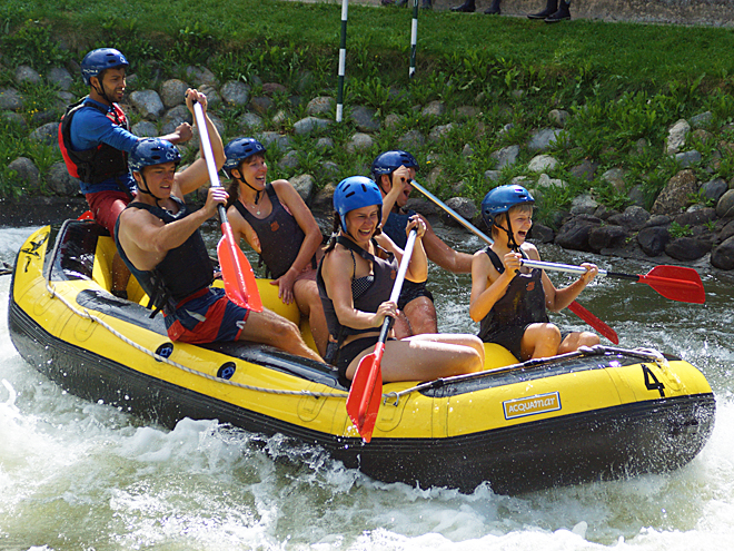 Rafting na olympijském kanále v Seu d´Urgell