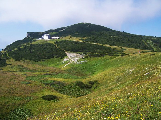 Túra k chatě Ottohaus vede i přes rozkvetlé louky