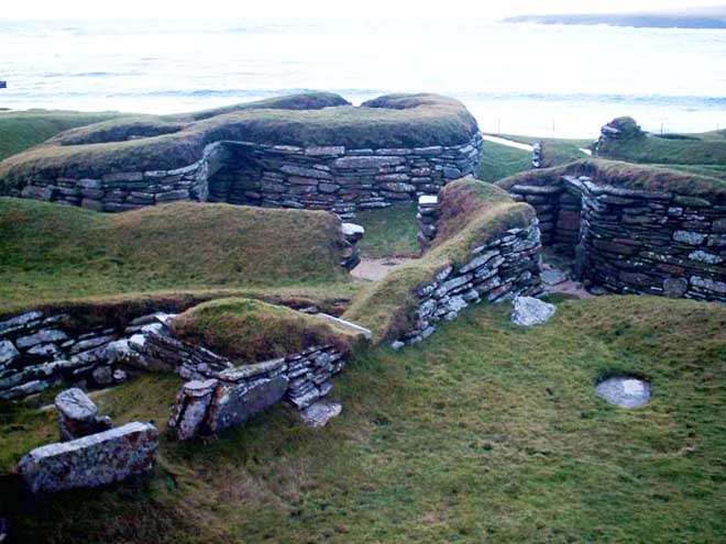 Osada Skara Brae na Orknejských ostrovech