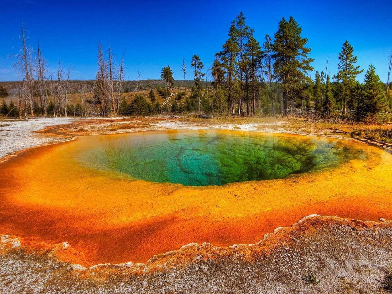 Rozsáhlým hotspotem je také Yellowstonský národní park