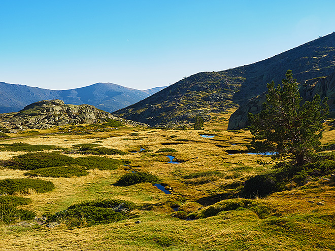 Pohled do krajiny národního parku Sierra de Guadarama