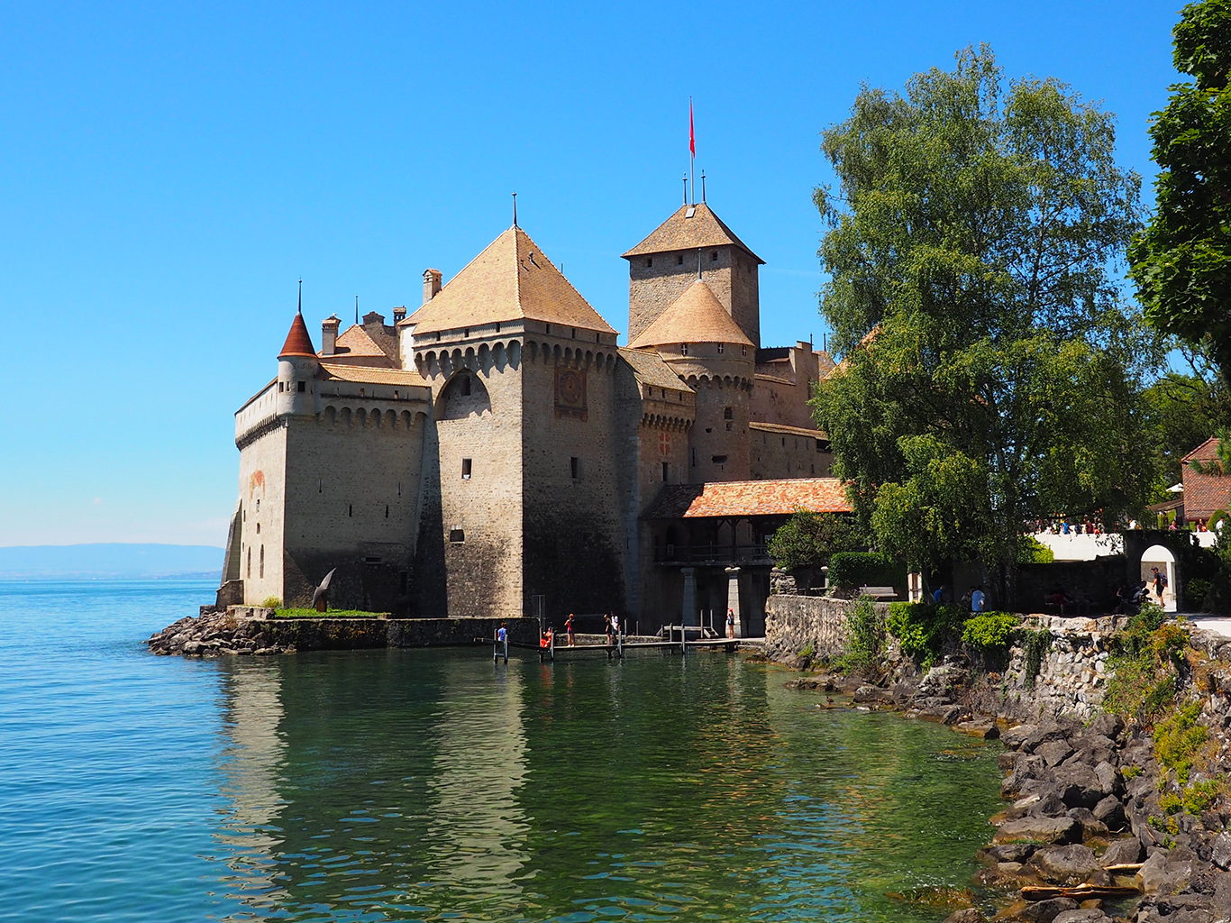 Hrad Chillon proslavený lordem Byronem