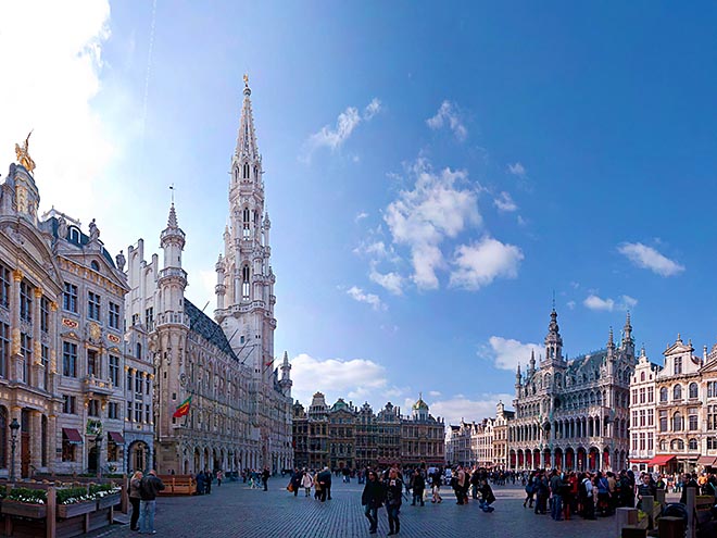 Náměstí Grand-Place v Bruselu bylo vybudované v barokním stylu