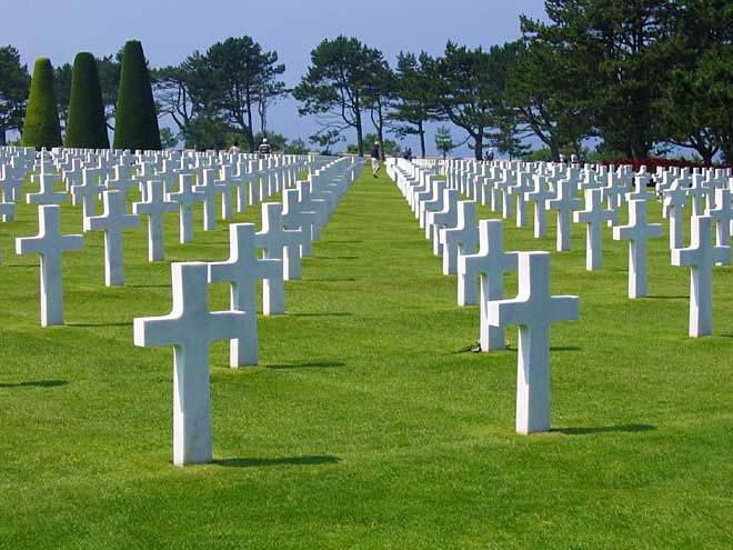 Americký hřbitov na Omaha Beach