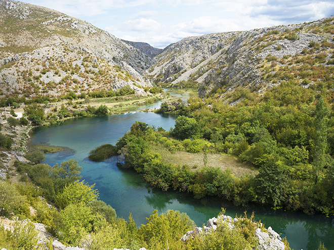 Krasová řeka Zrmanja sehrála roli řeky Rio Pecos ve Vinnetouovi