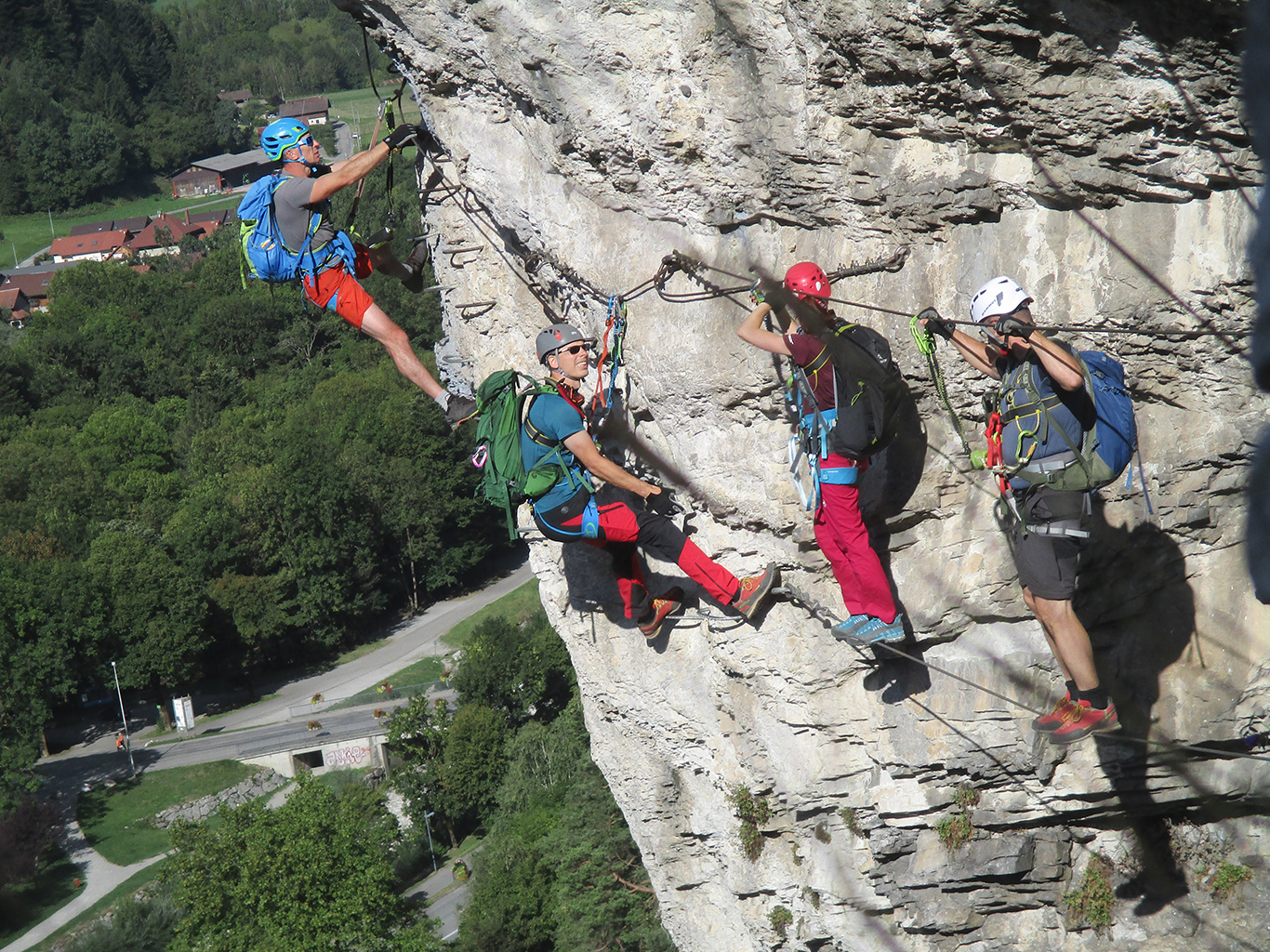 Díky bezpečnému jištění může být i ferrata Roche à l'Agathe pohodička :)