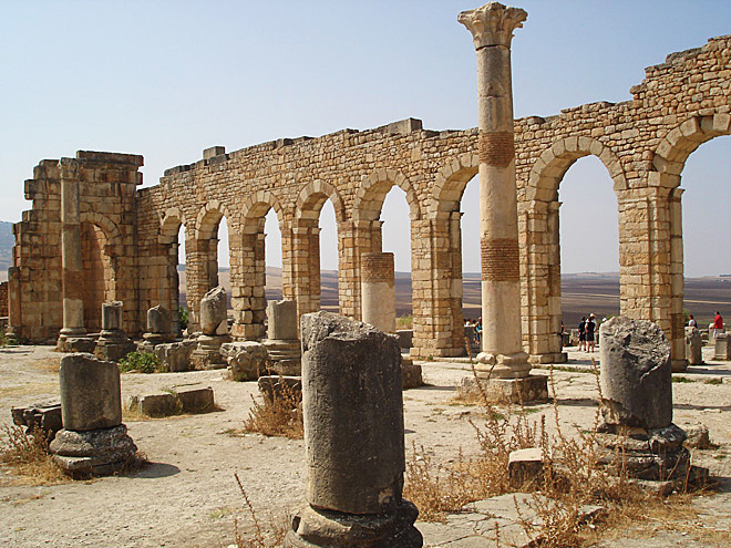 Římské ruiny antického města Volubilis