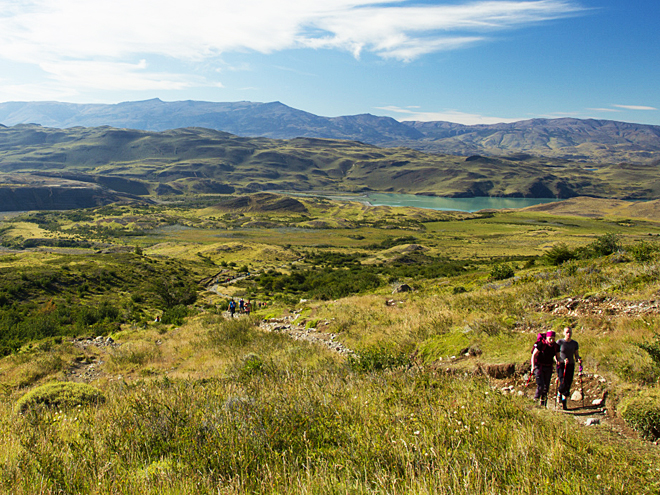 Na treku v nížinné části národního parku Torres del Paine