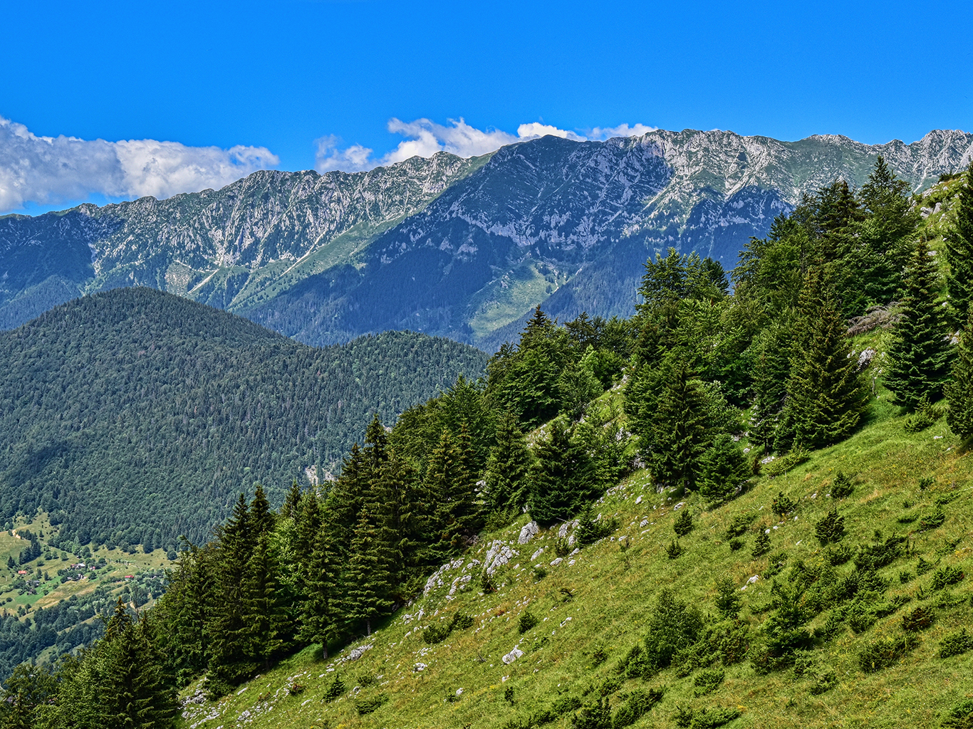 Túra z vesnice Măgura končíčí u hradu Bran vede zalesněnou horskou krajinou