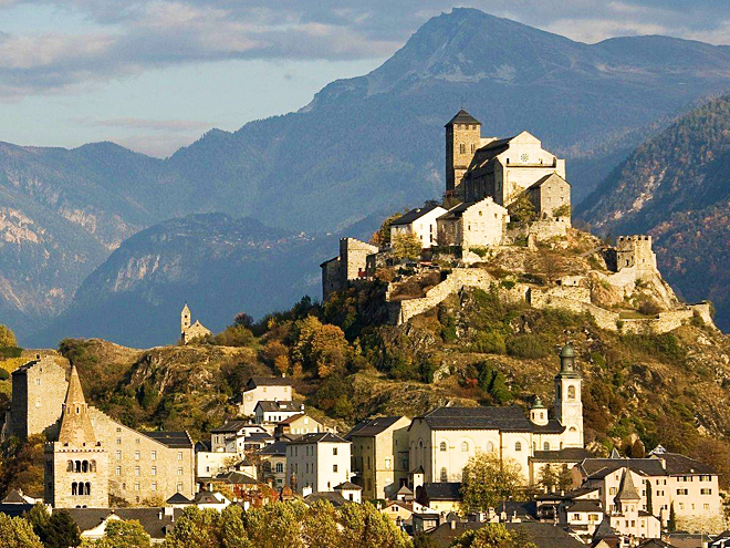 Hrad Château de Valère ve městě Sion