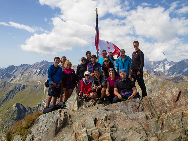 Naše výprava na vrcholu Pointe du Drône (2 960 m)