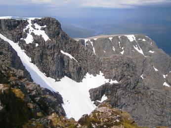 Vrchol nejvyšší hory Ben Nevis