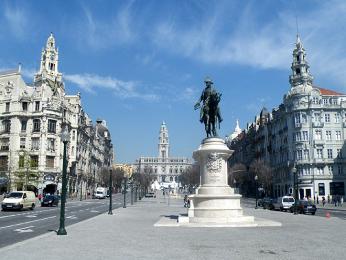 Praça do Liberdade ("náměstí svobody") v Portu