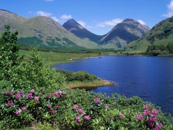 Oblast Glen Etive na Skotské vysočině