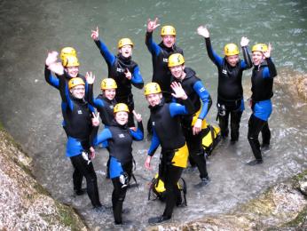 Plni odhodlání vzhůru na canyoning! :-)