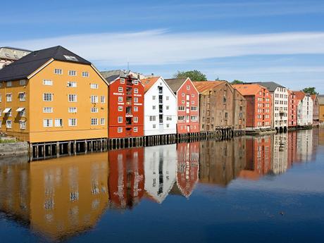 Trondheim leží na březích řeky Nid