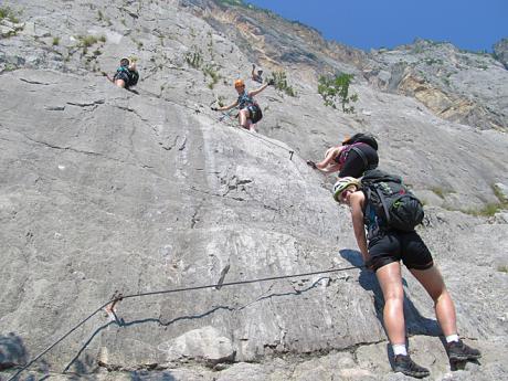 Via ferrata Rino Pisetta - jedna z nejtěžších zajištěných cest