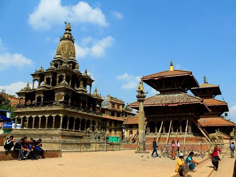 Chrám Krishna Mandir na náměstí Patan Durbar Square