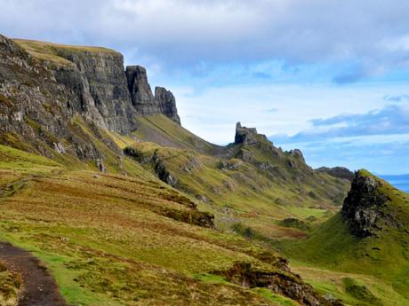 Krajinné útvary Quiraing na ostrově Skye