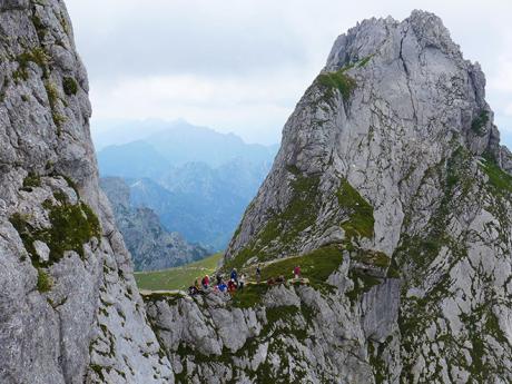 Odpočinek v Mangartském sedle po zdolání ferraty Via Italiana