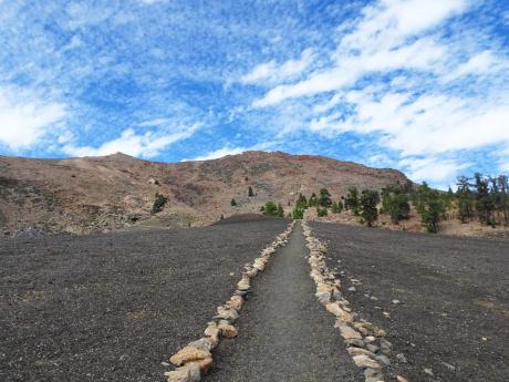 Při přechodu mezi Guajarou a Paisaje Lunar se prochází sopečným polem