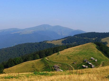 Vrchol Bliznica na polonině Svidovec